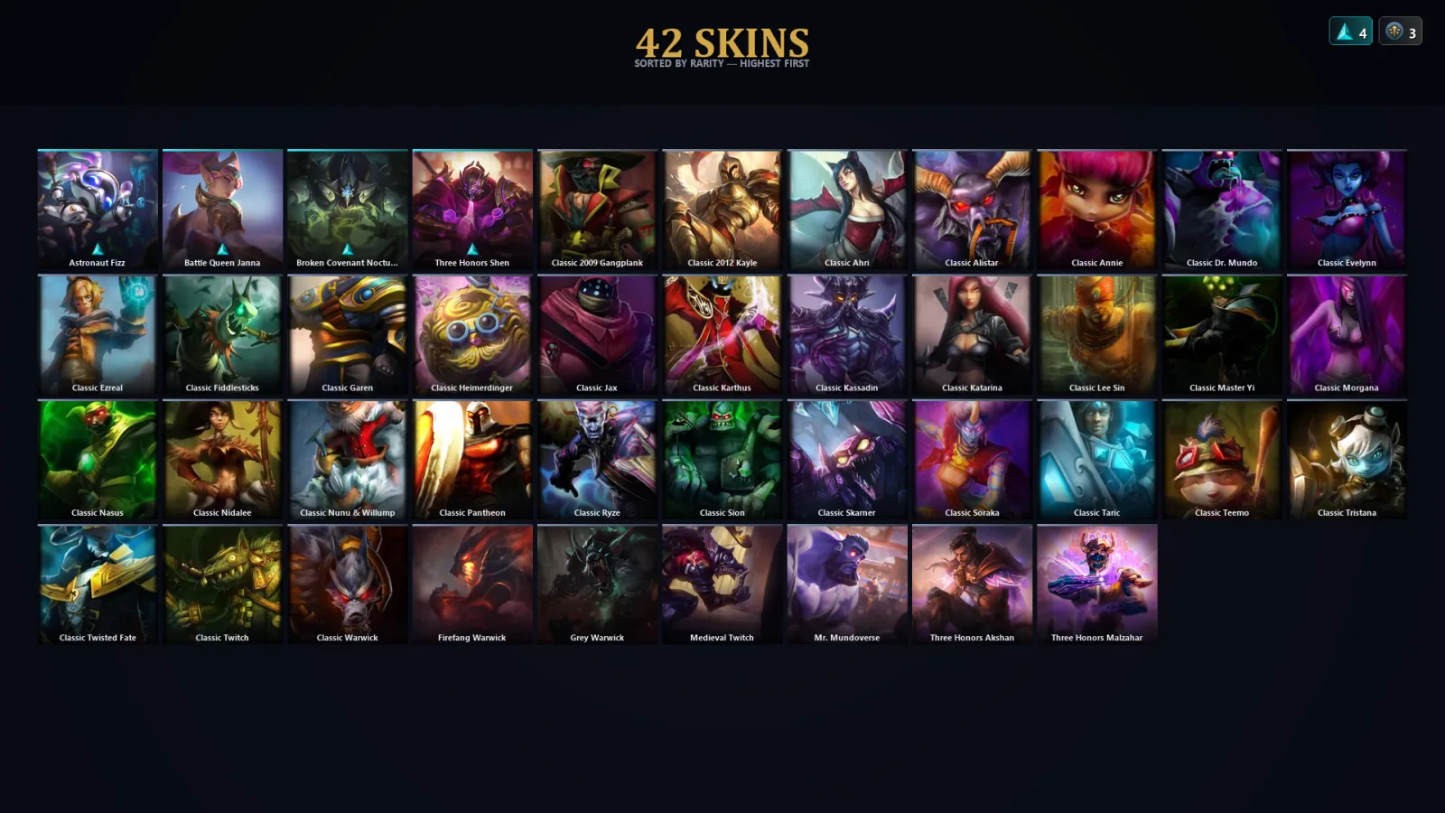 [LoL] | EUW | Level 45 | Platinum IV | 54 Champions | 42 Skins