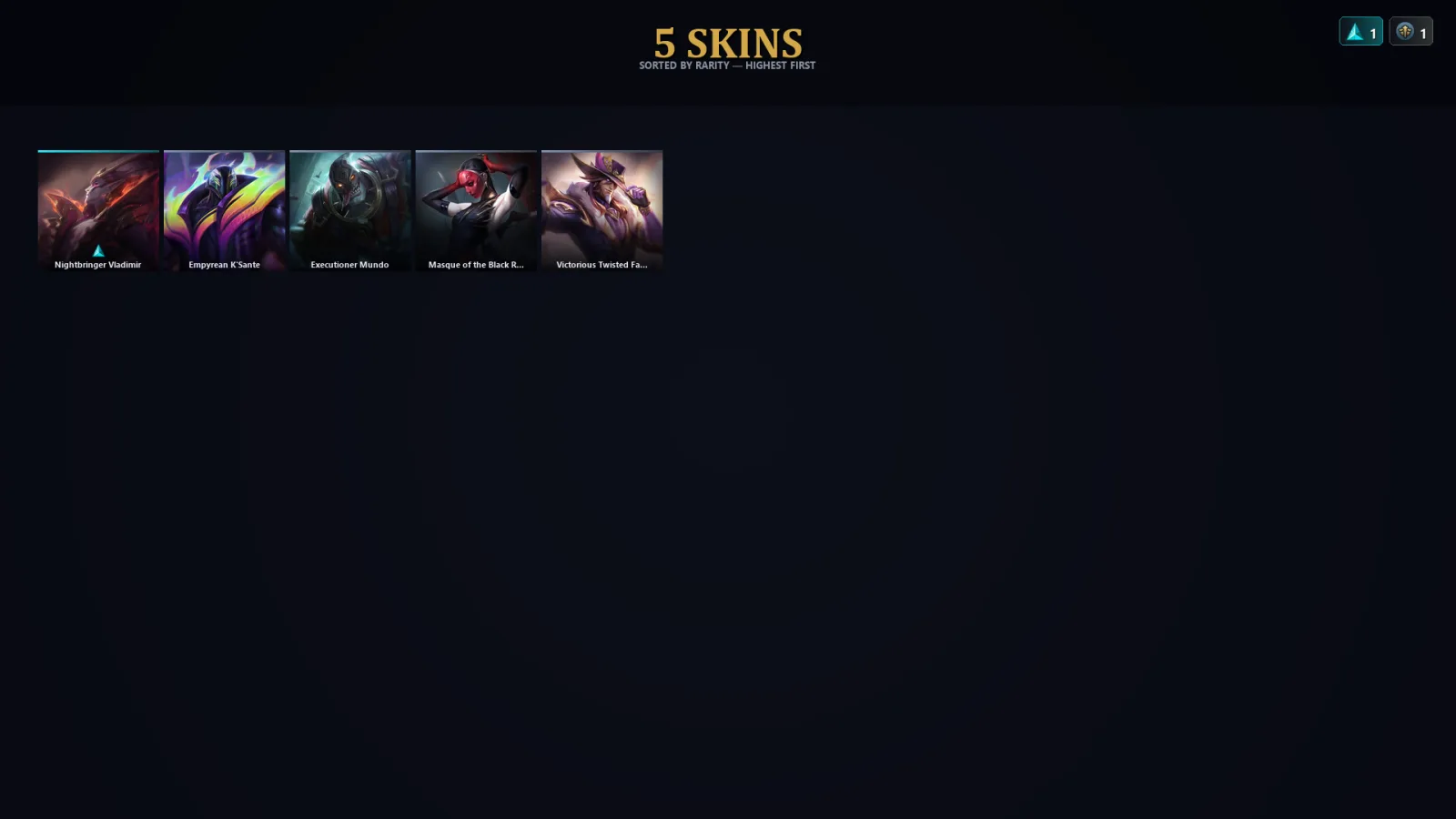 [LoL] | TR | Level 48 | 59 Champions | 5 Skins | 10,635 BE