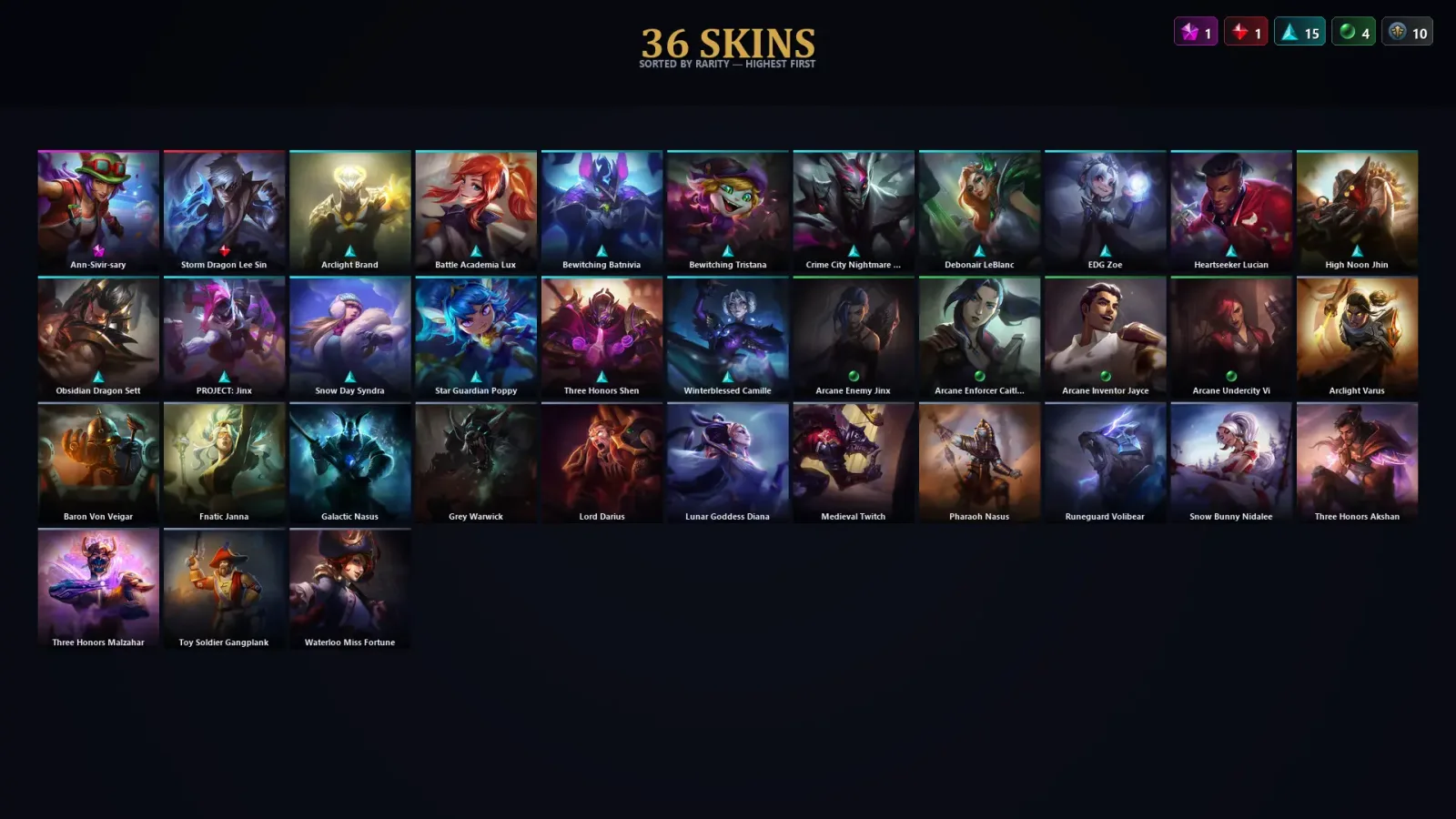 [LoL] | TR | Level 40 | Platinum I | 99 Champions | 36 Skins | 17,698 BE — LoL account