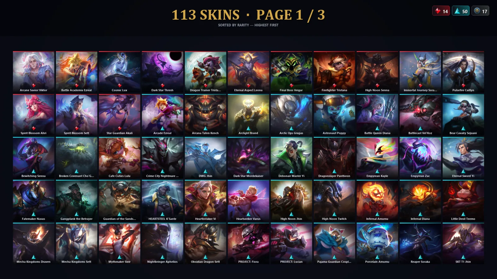 [LoL] | TR | Level 157 | Silver I | 124 Champions | 113 Skins | 119,581 BE
