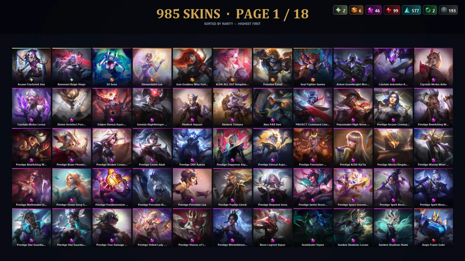 [LoL] | TR | Level 322 | Gold II | 112 Champions | 985 Skins | 25,655 BE — LoL account