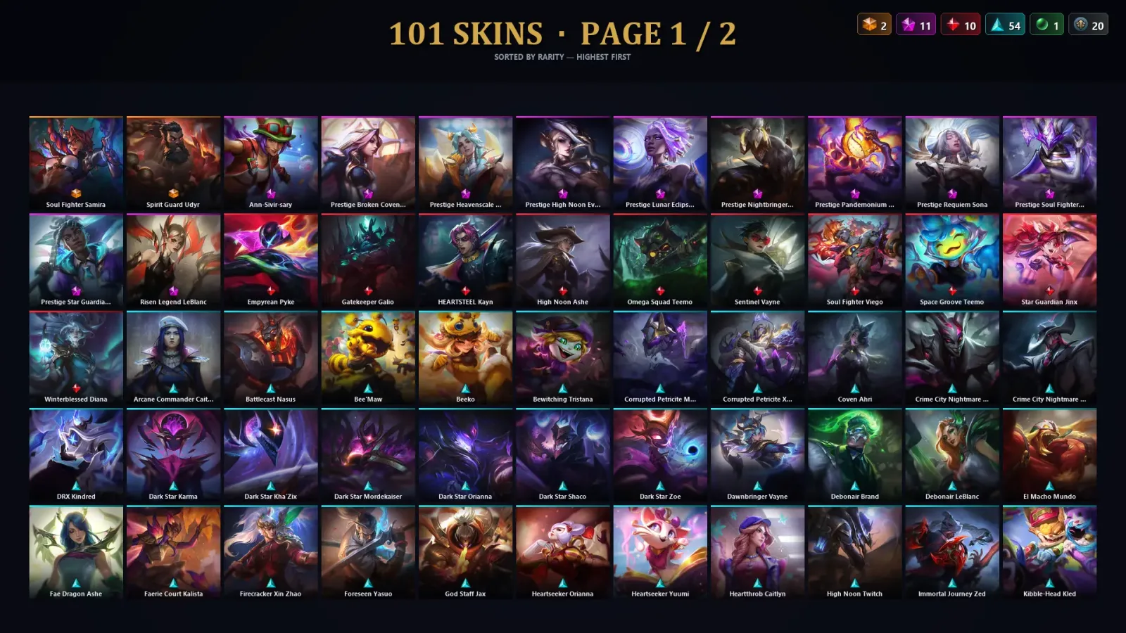 [LoL] | EUW | Level 174 | Silver II | 145 Champions | 101 Skins | 33,860 BE