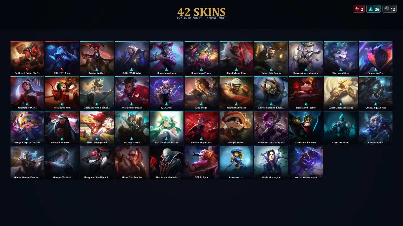 [LoL] | TR | Level 59 | 129 Champions | 42 Skins — LoL account