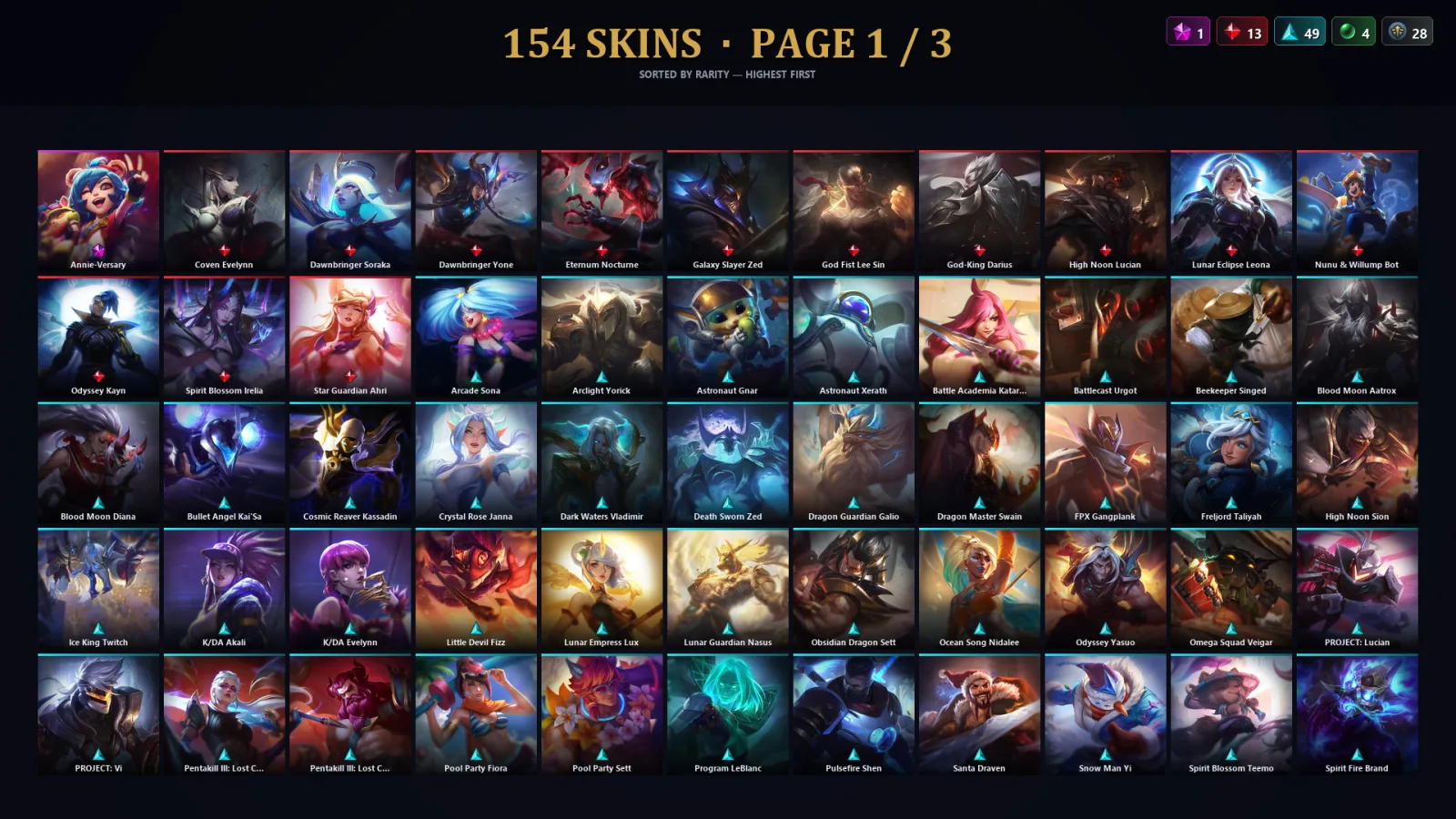 [LoL] | TR | Level 297 | Emerald III | 133 Champions | 122 Skins | 25,484 BE