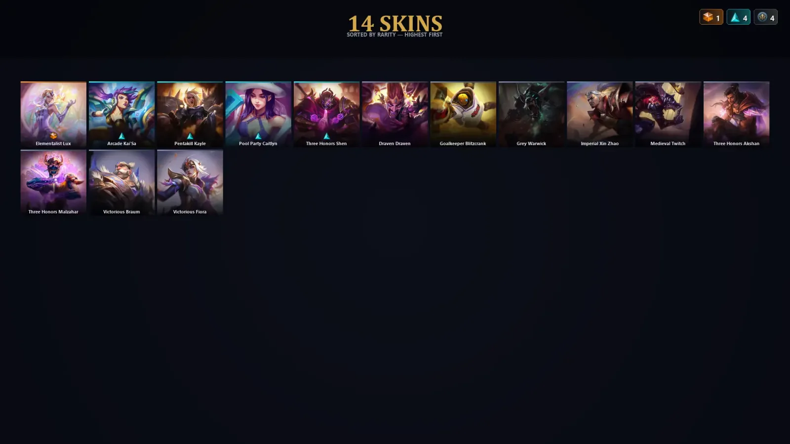 [LoL] | EUW | Level 60 | Diamond IV | 65 Champions | 14 Skins