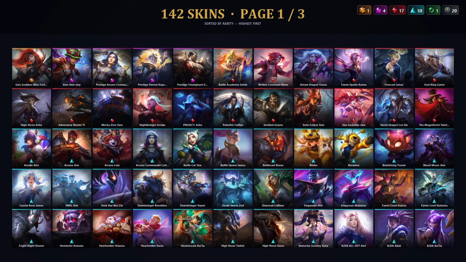 [LoL] | TR | Level 103 | Gold IV | 125 Champions | 142 Skins | 44,472 BE