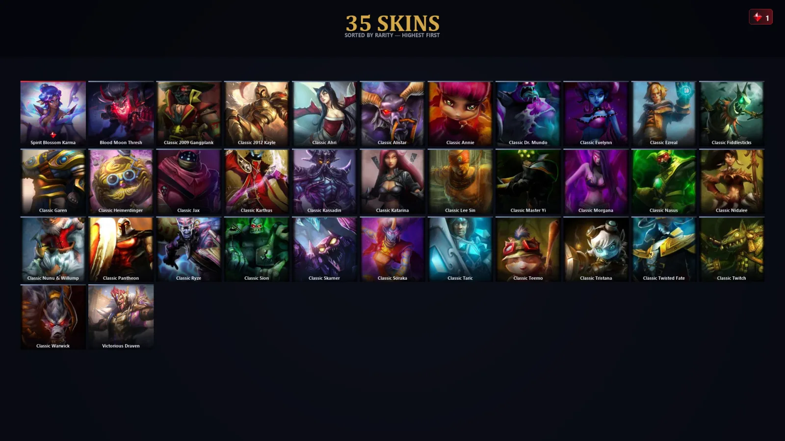 [LoL] | EUW | Level 39 | Gold I | 73 Champions | 35 Skins | 12,761 BE