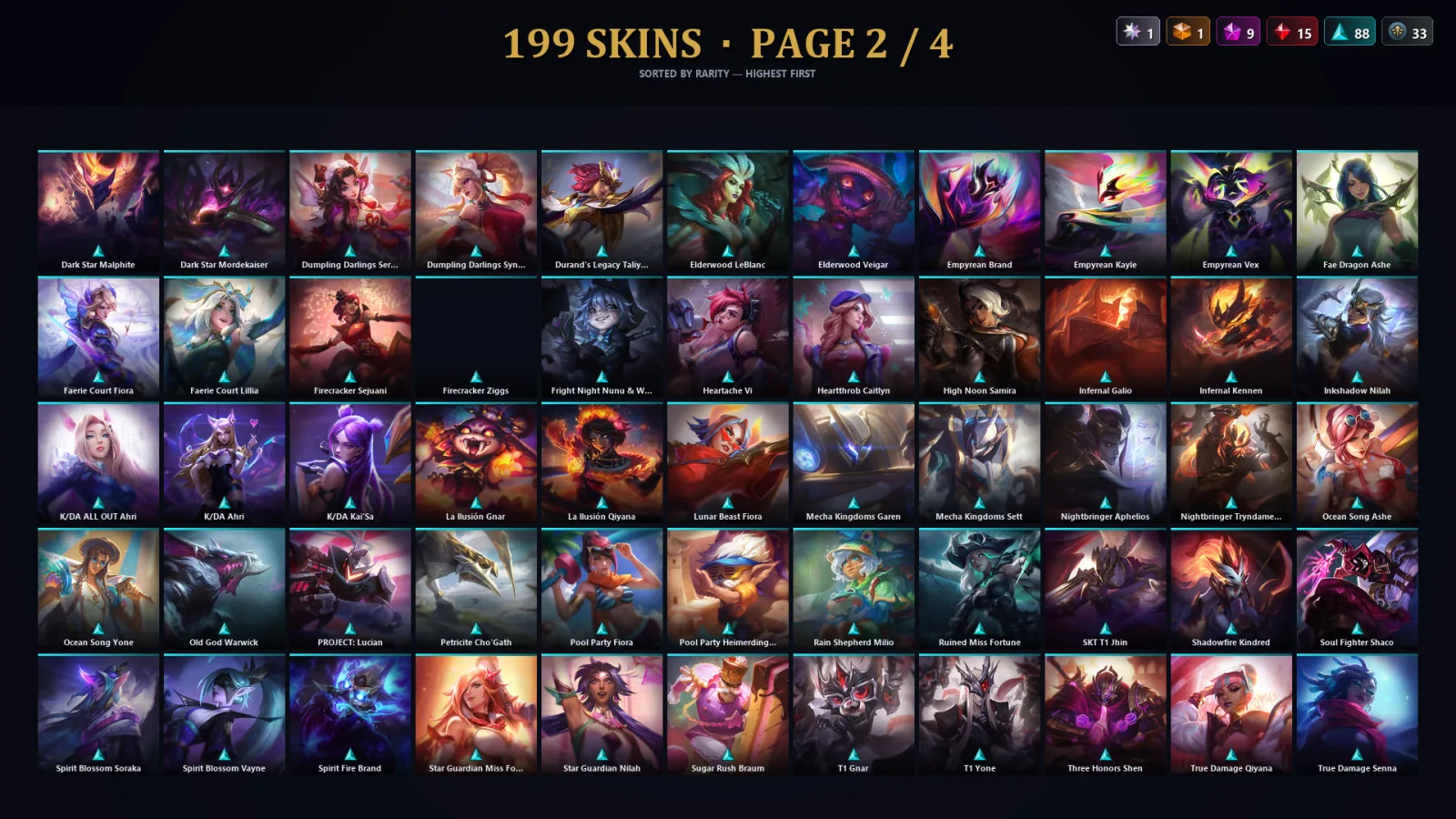 [LoL] | TR | Level 182 | Platinum IV | 173 Champions | 199 Skins | 27,401 BE