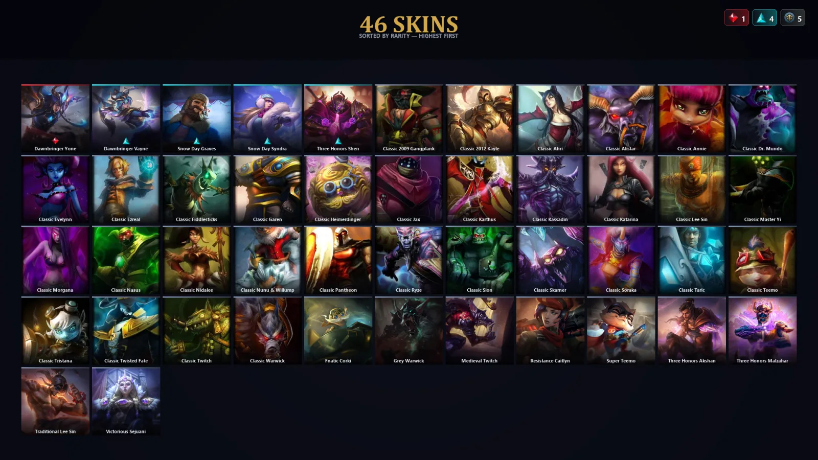 [LoL] | TR | Level 39 | Diamond IV | 50 Champions | 46 Skins