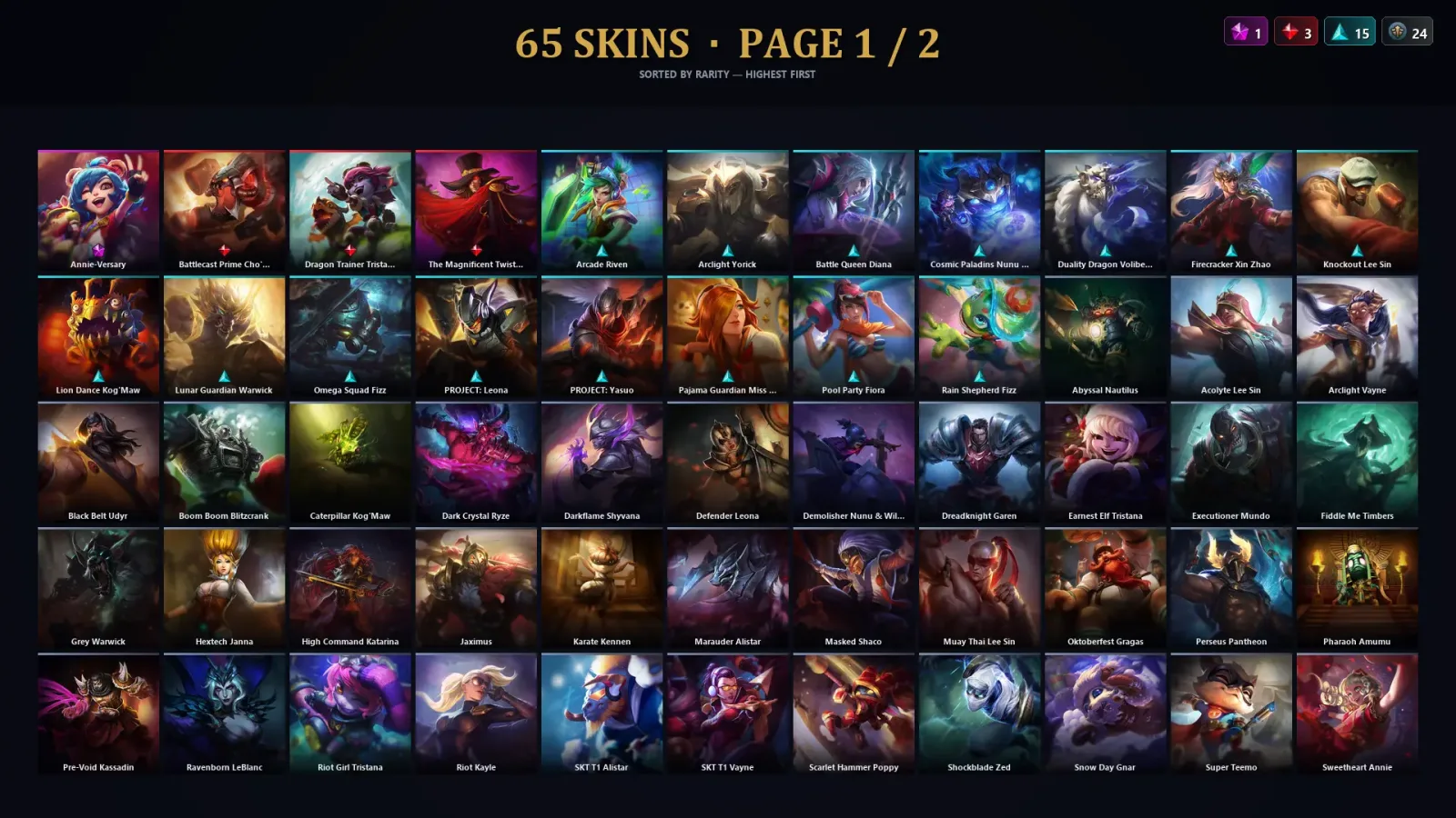 [LoL] | TR | Level 202 | Gold I | 156 Champions | 65 Skins | 12,197 BE — LoL account