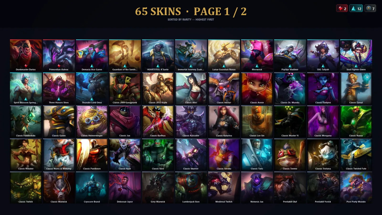 [LoL] | EUW | Level 84 | Emerald IV | 72 Champions | 65 Skins | 63,692 BE