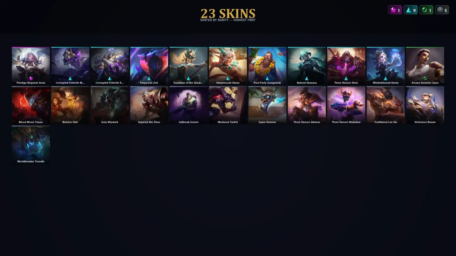 [LoL] | EUW | Level 82 | Emerald I | 81 Champions | 23 Skins