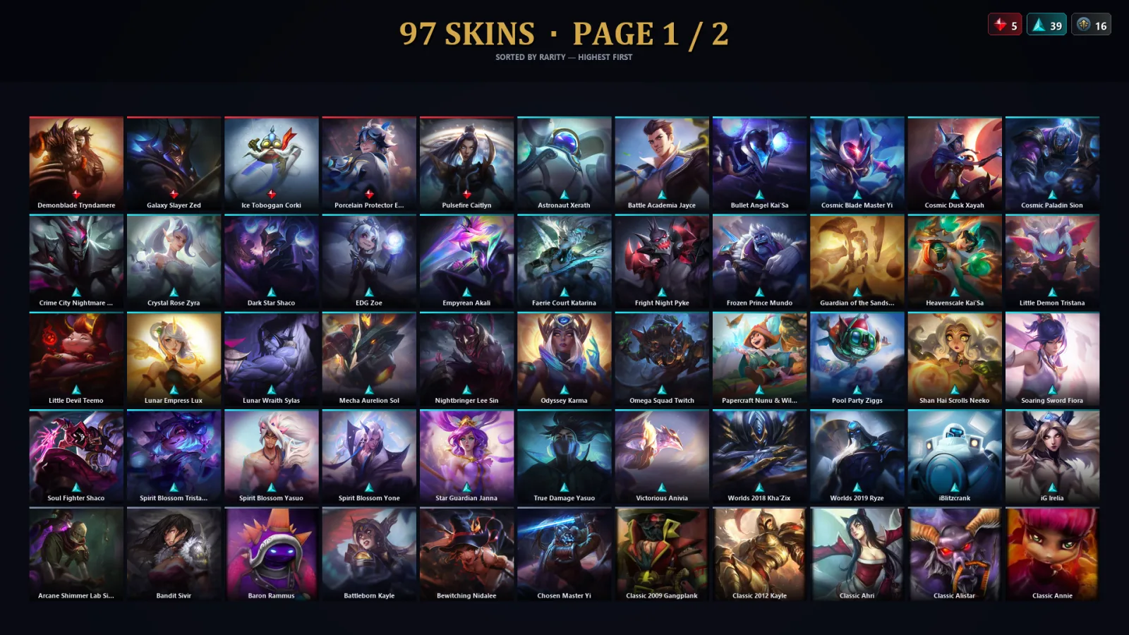 [LoL] | TR | Level 114 | Gold IV | 133 Champions | 64 Skins | 11,251 BE