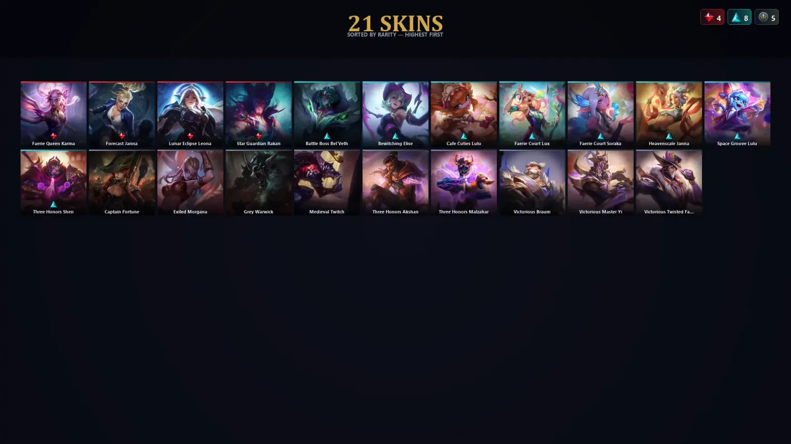 [LoL] | EUW | Level 58 | Emerald IV | 53 Champions | 21 Skins | 14,095 BE — LoL account