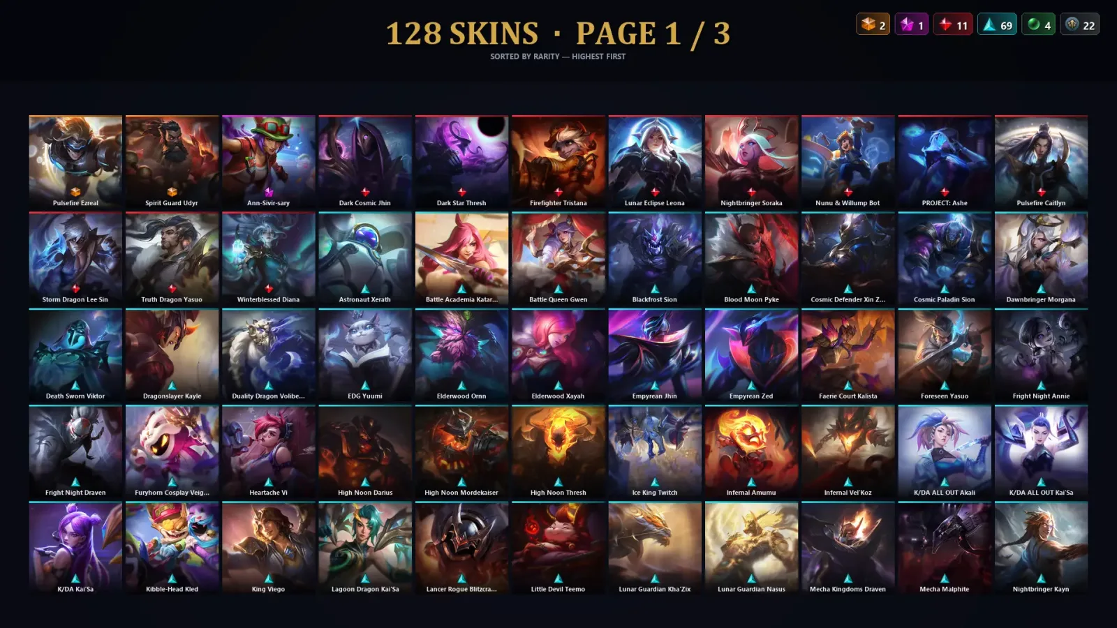 [LoL] | TR | Level 355 | Gold III | 172 Champions | 128 Skins | 140,904 BE — LoL account