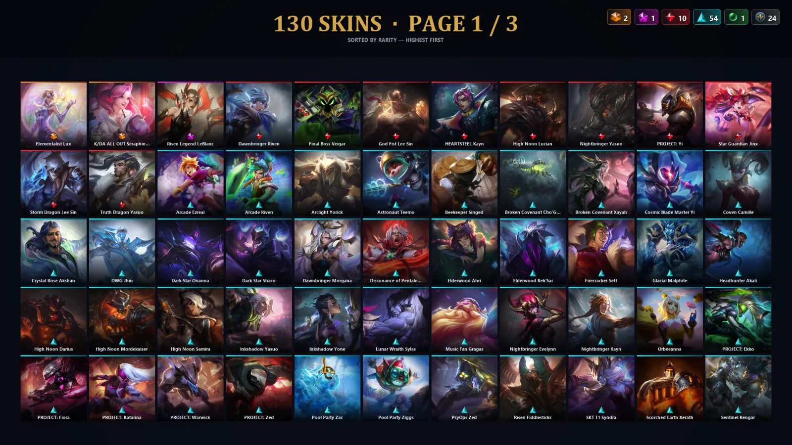 [LoL] | TR | Level 198 | Bronze I | 173 Champions | 130 Skins | 65,050 BE