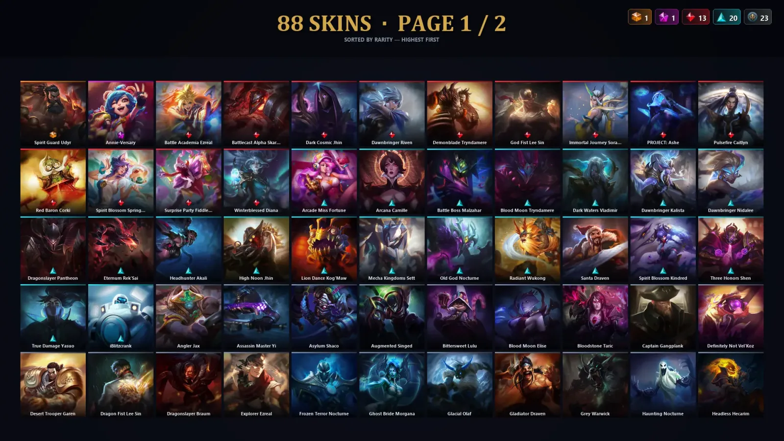 [LoL] | TR | Level 106 | Bronze II | 168 Champions | 88 Skins