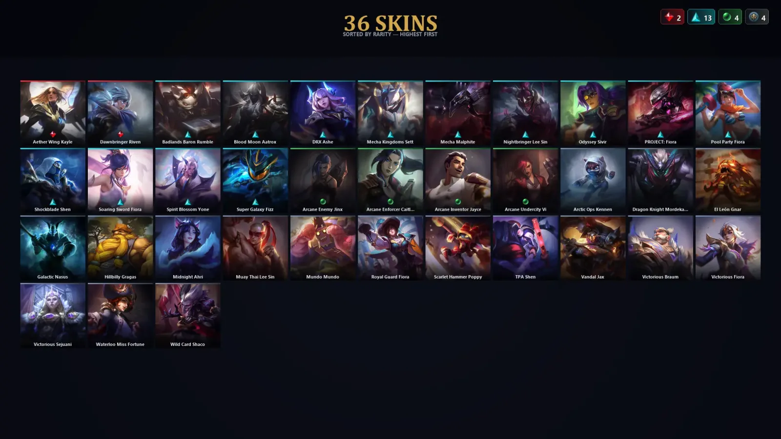 [LoL] | TR | Level 30 | Grandmaster | 105 Champions | 36 Skins | 30,623 BE