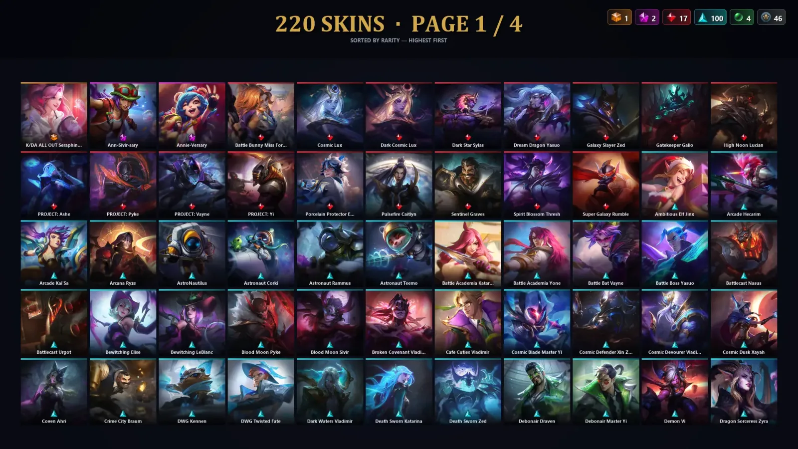 [LoL] | TR | Level 470 | Emerald II | 172 Champions | 220 Skins | 33,396 BE — LoL account