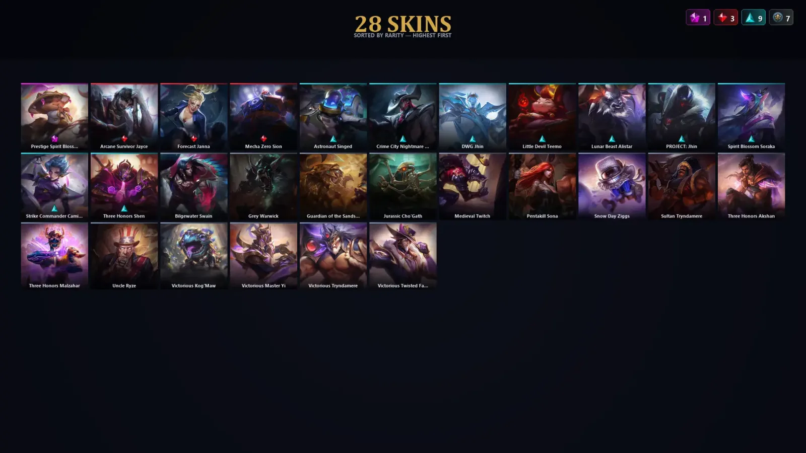 [LoL] | TR | Level 103 | Platinum I | 93 Champions | 28 Skins | 17,469 BE — LoL account