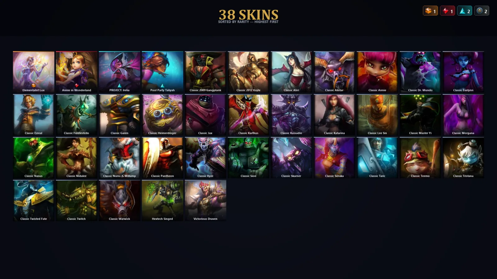 [LoL] | EUW | Level 30 | Master | 41 Champions | 6 Skins | 58,860 BE