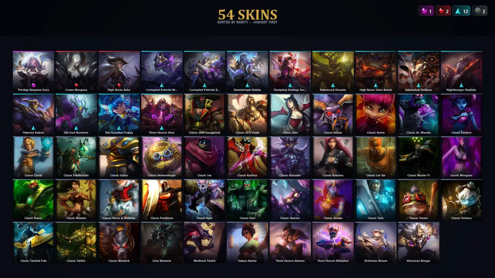 [LoL] | TR | Level 49 | Diamond IV | 101 Champions | 54 Skins