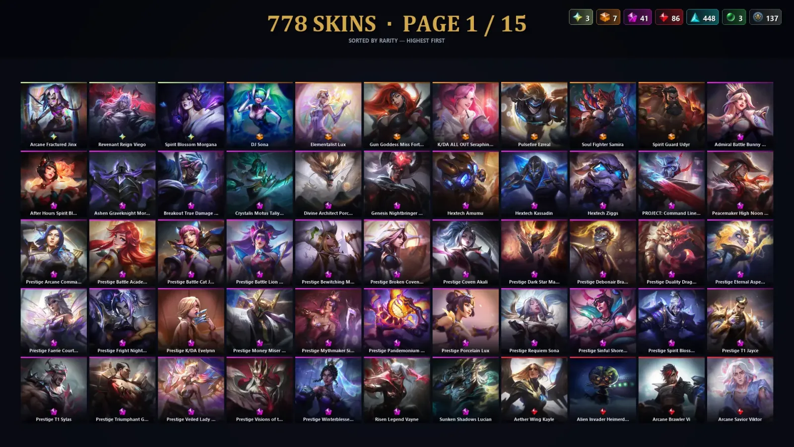 [LoL] | EUW | Level 98 | 172 Champions | 778 Skins | 46,095 BE — LoL account