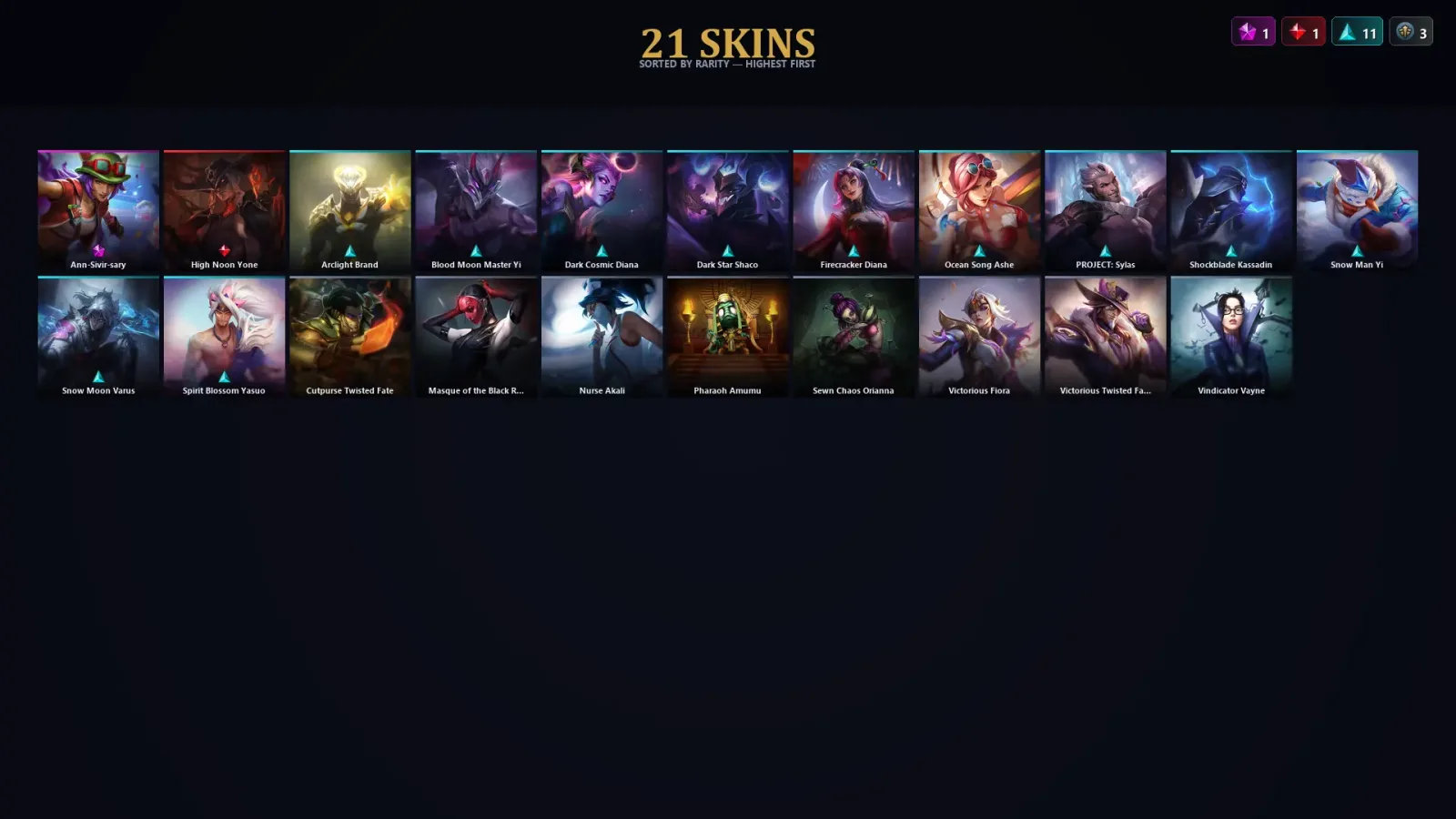 [LoL] | TR | Level 30 | Master | 99 Champions | 21 Skins | 28,047 BE
