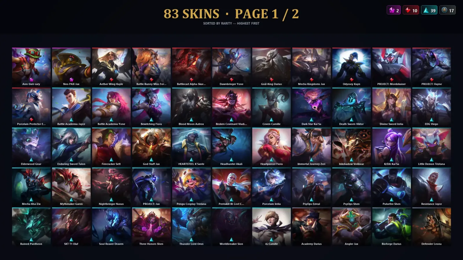 [LoL] | TR | Level 30 | Challenger | 123 Champions | 83 Skins | 45,183 BE
