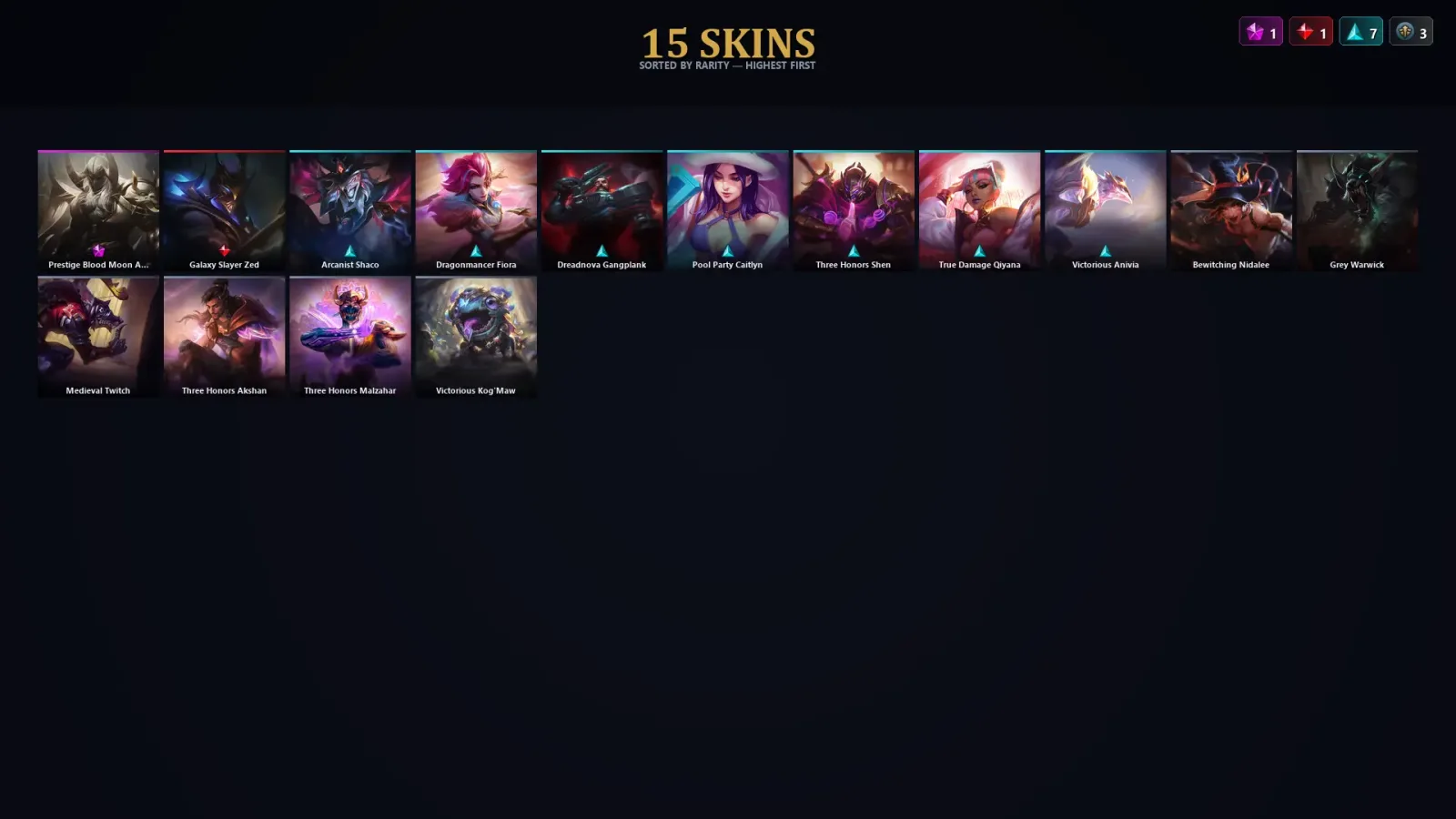 [LoL] | TR | Level 45 | Emerald IV | 53 Champions | 15 Skins