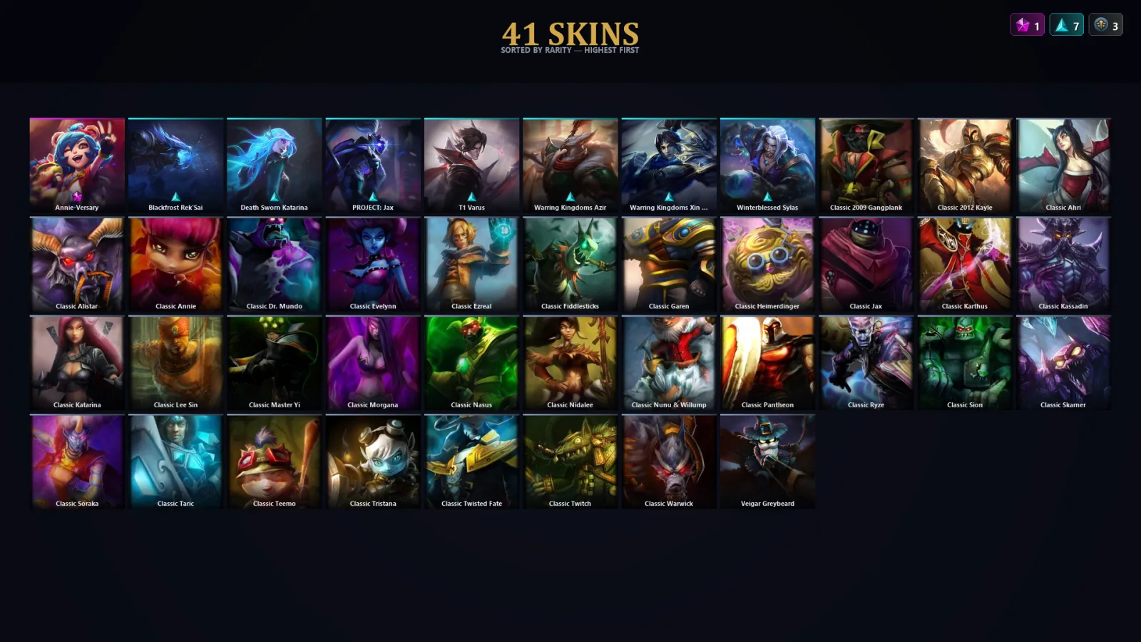 [LoL] | TR | Level 47 | Platinum I | 71 Champions | 9 Skins