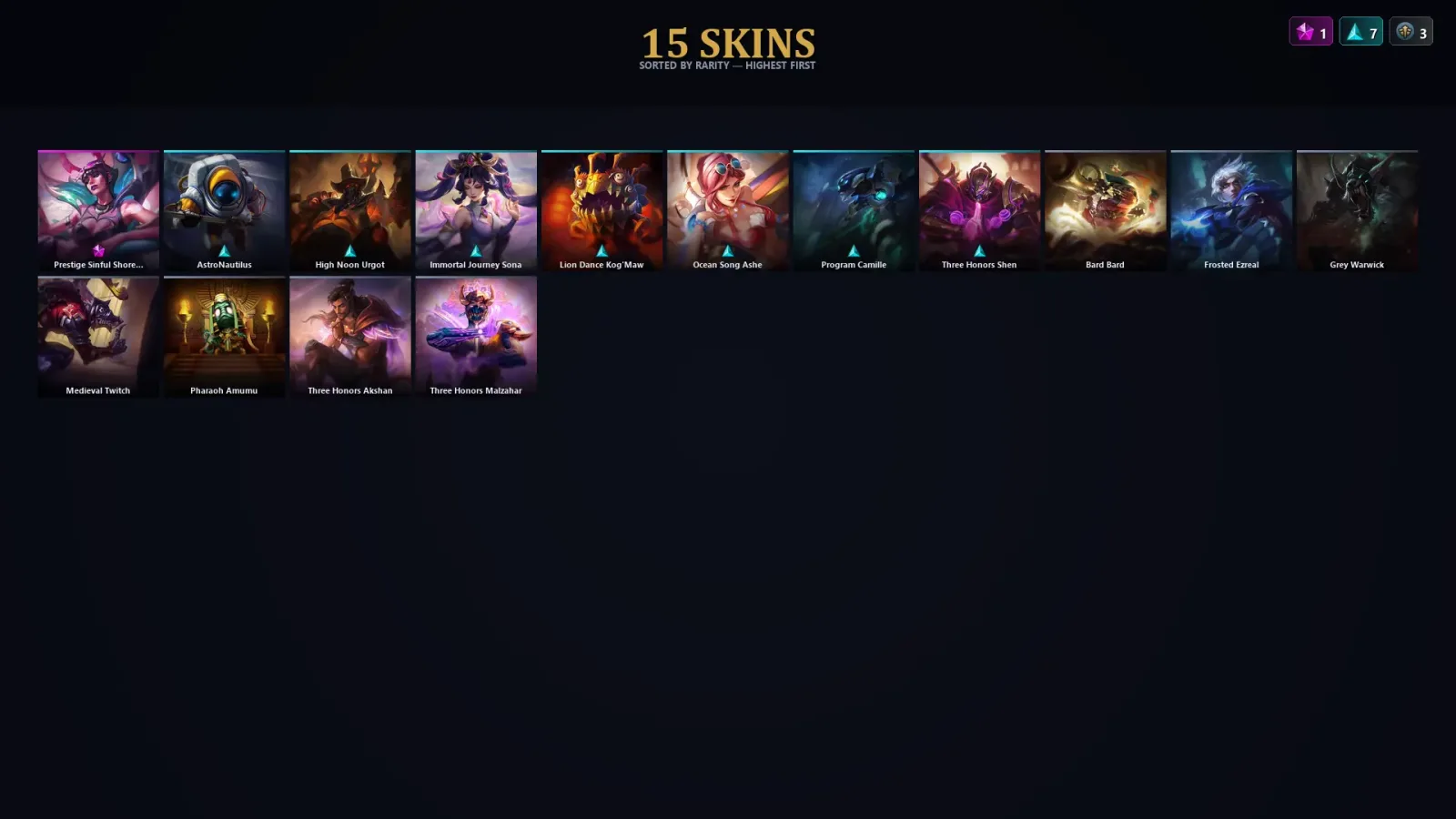[LoL] | EUW | Level 41 | Platinum II | 60 Champions | 15 Skins