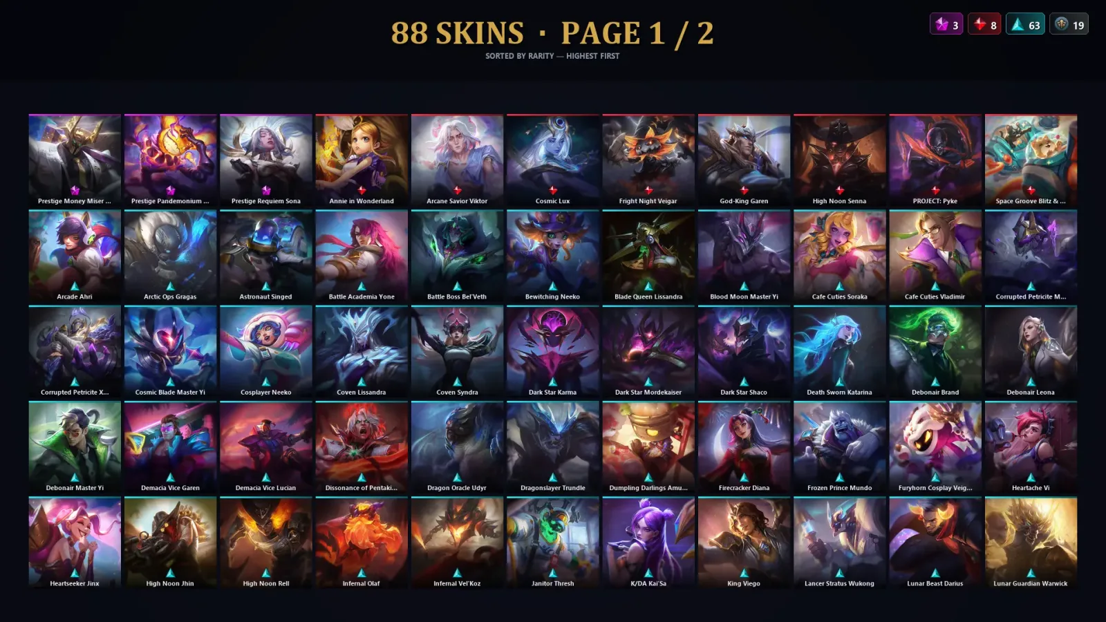 [LoL] | TR | Level 179 | Gold II | 138 Champions | 88 Skins | 13,972 BE — LoL account