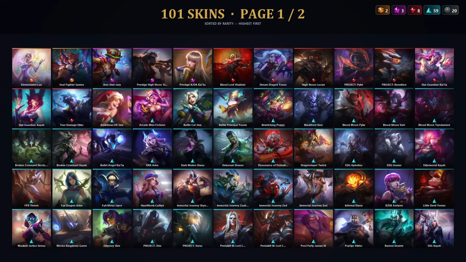 [LoL] | EUW | Level 146 | Emerald II | 104 Champions | 101 Skins | 12,879 BE — LoL account
