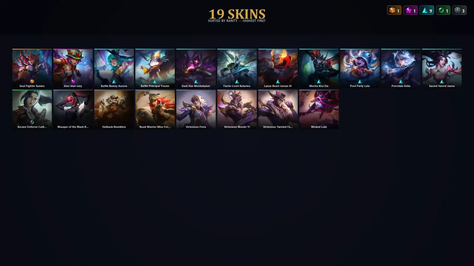 [LoL] | TR | Level 80 | Platinum IV | 73 Champions | 19 Skins | 44,203 BE