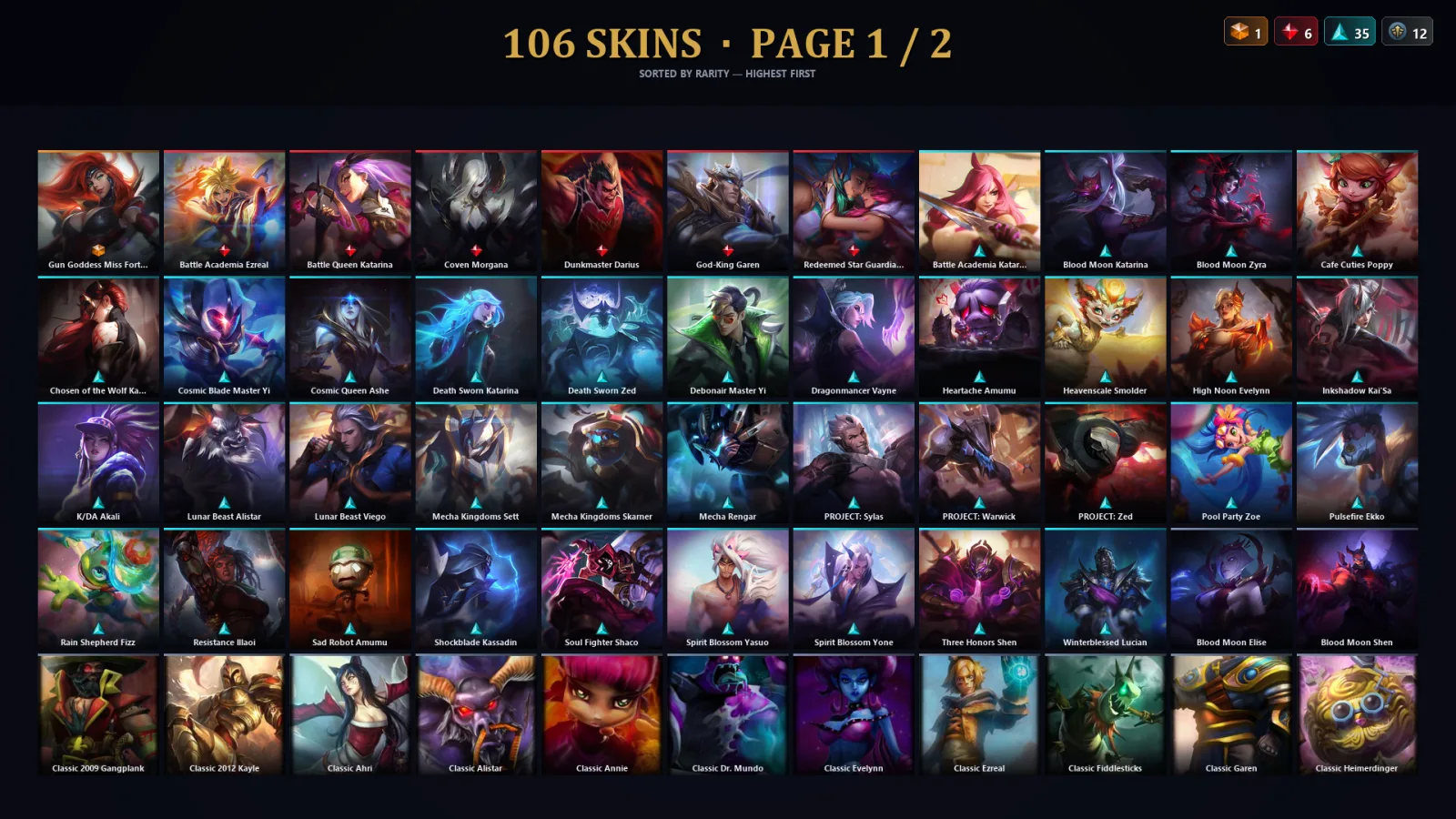 [LoL] | TR | Level 334 | Gold IV | 135 Champions | 106 Skins | 219,856 BE