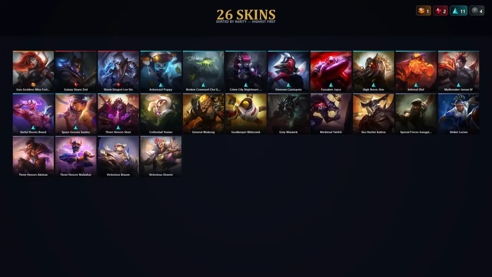 [LoL] | EUW | Level 30 | Master | 153 Champions | 26 Skins | 41,237 BE