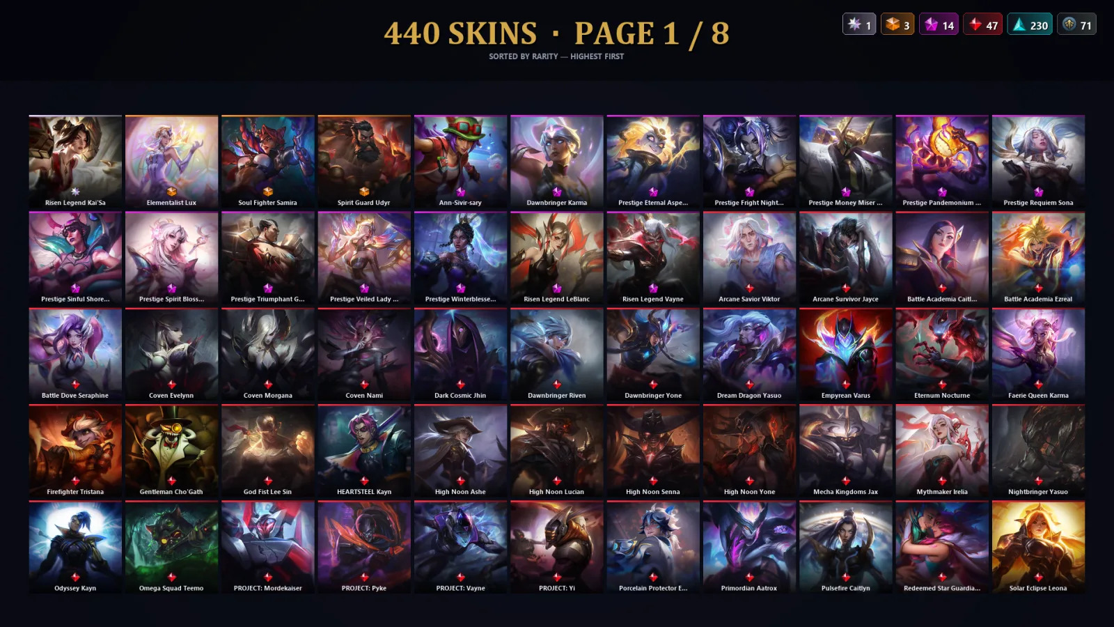 [LoL] | EUW | Level 445 | 173 Champions | 408 Skins | 35,992 BE — Spirit Blossom Hwei