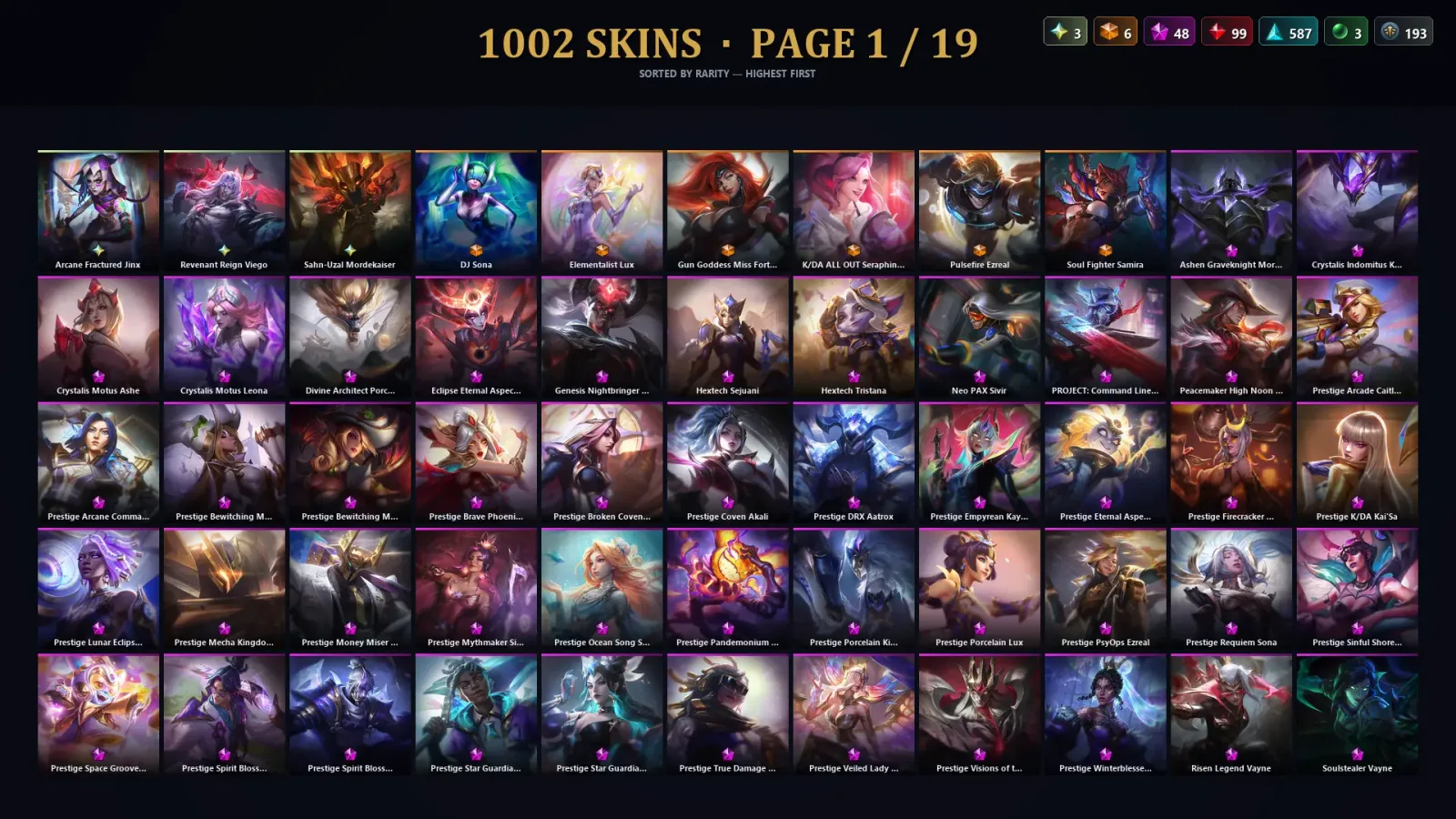 [LoL] | TR | Level 328 | Gold II | 113 Champions | 1002 Skins | 33,906 BE