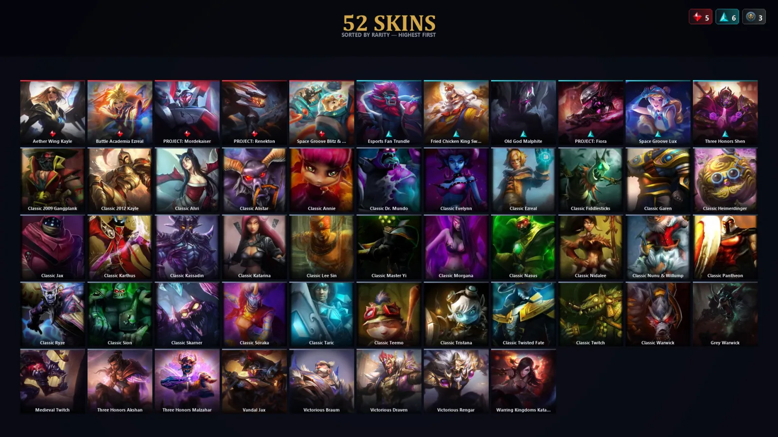 [LoL] | EUW | Level 93 | Diamond II | 173 Champions | 20 Skins | 11,074 BE