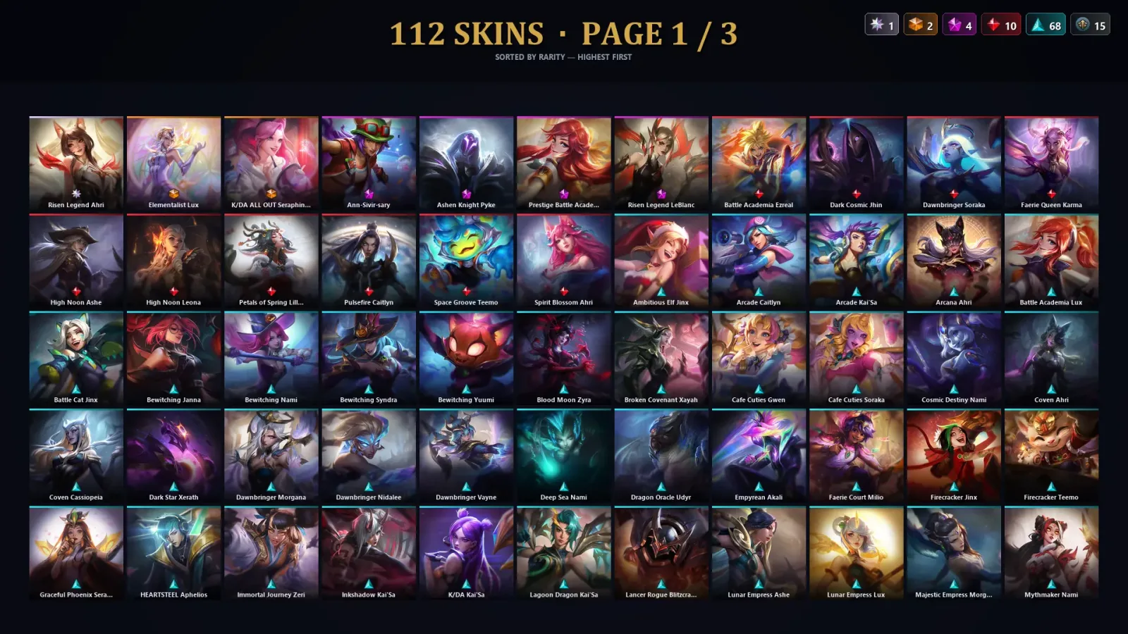 [LoL] | TR | Level 251 | Emerald II | 79 Champions | 112 Skins — LoL account