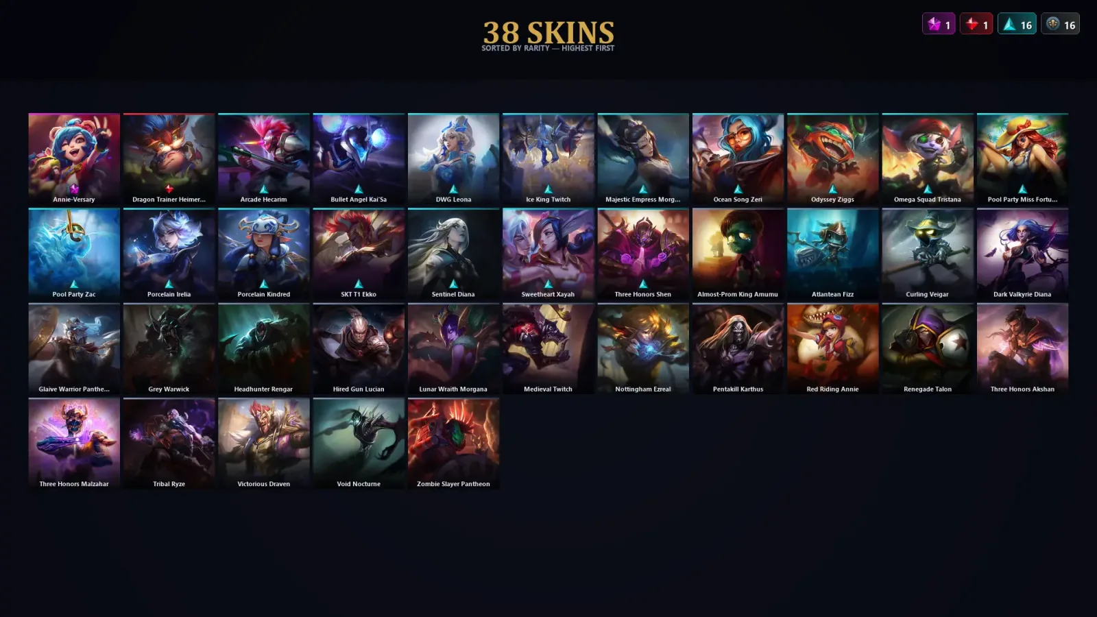 [LoL] | TR | Level 119 | Platinum III | 121 Champions | 38 Skins | 15,695 BE — LoL account