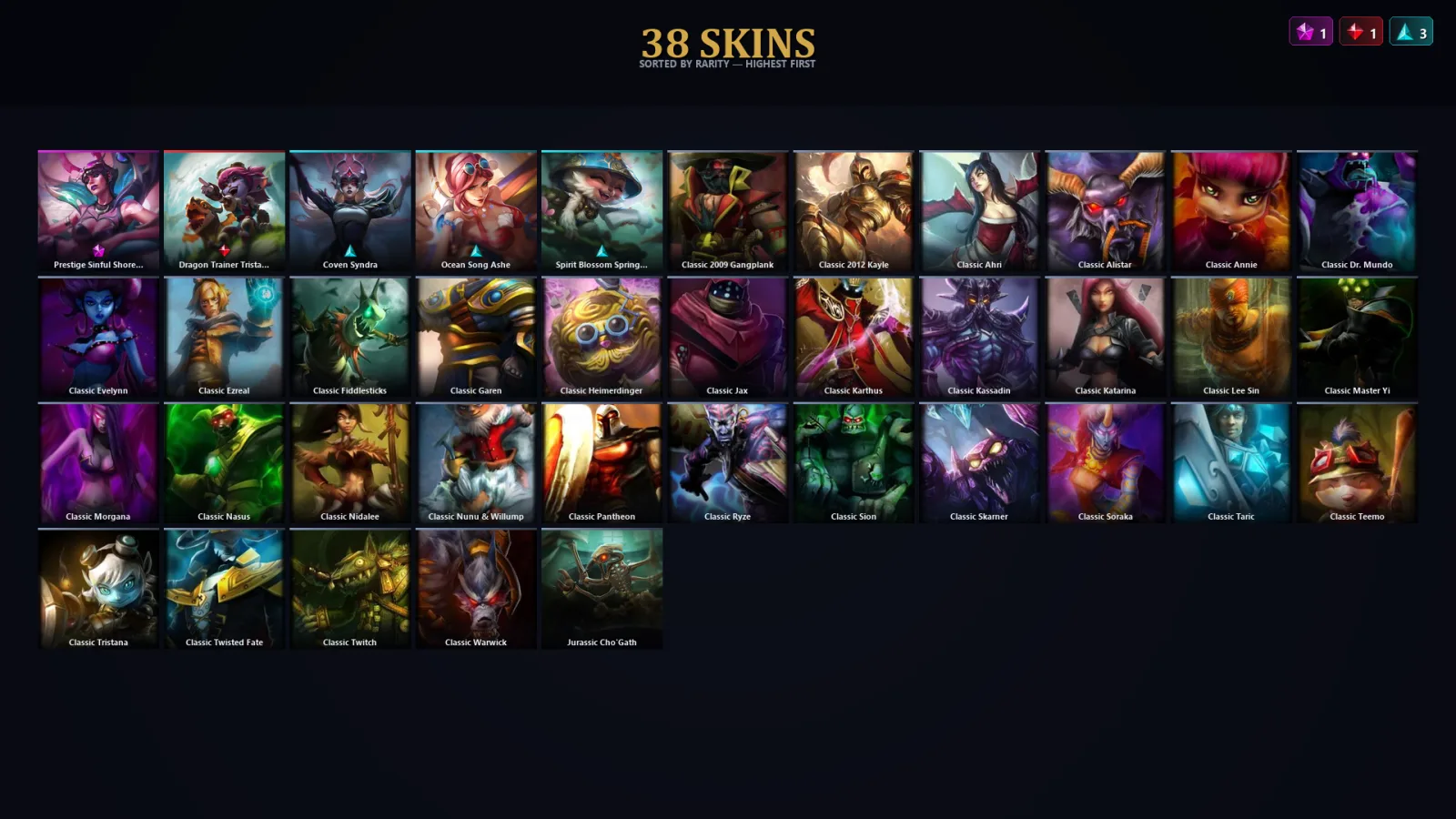[LoL] | EUW | Level 35 | Gold II | 61 Champions | 6 Skins