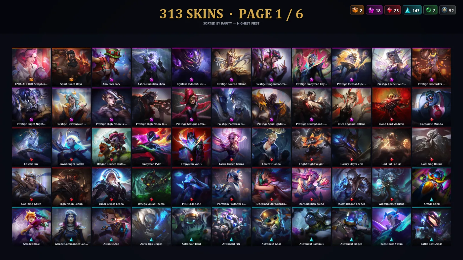 [LoL] | EUW | Level 30 | Master | 173 Champions | 281 Skins | 104,933 BE