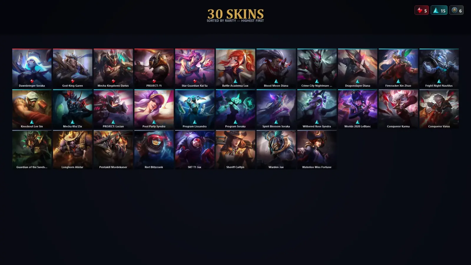 [LoL] | TR | Level 112 | 104 Champions | 30 Skins | 59,967 BE