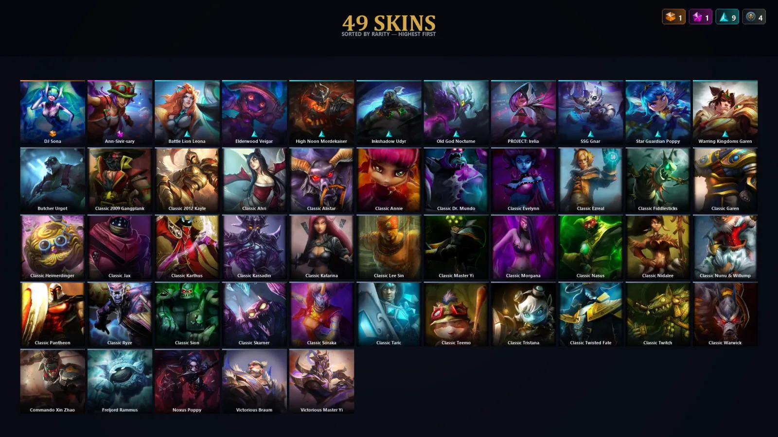 [LoL] | TR | Level 51 | Platinum III | 89 Champions | 49 Skins