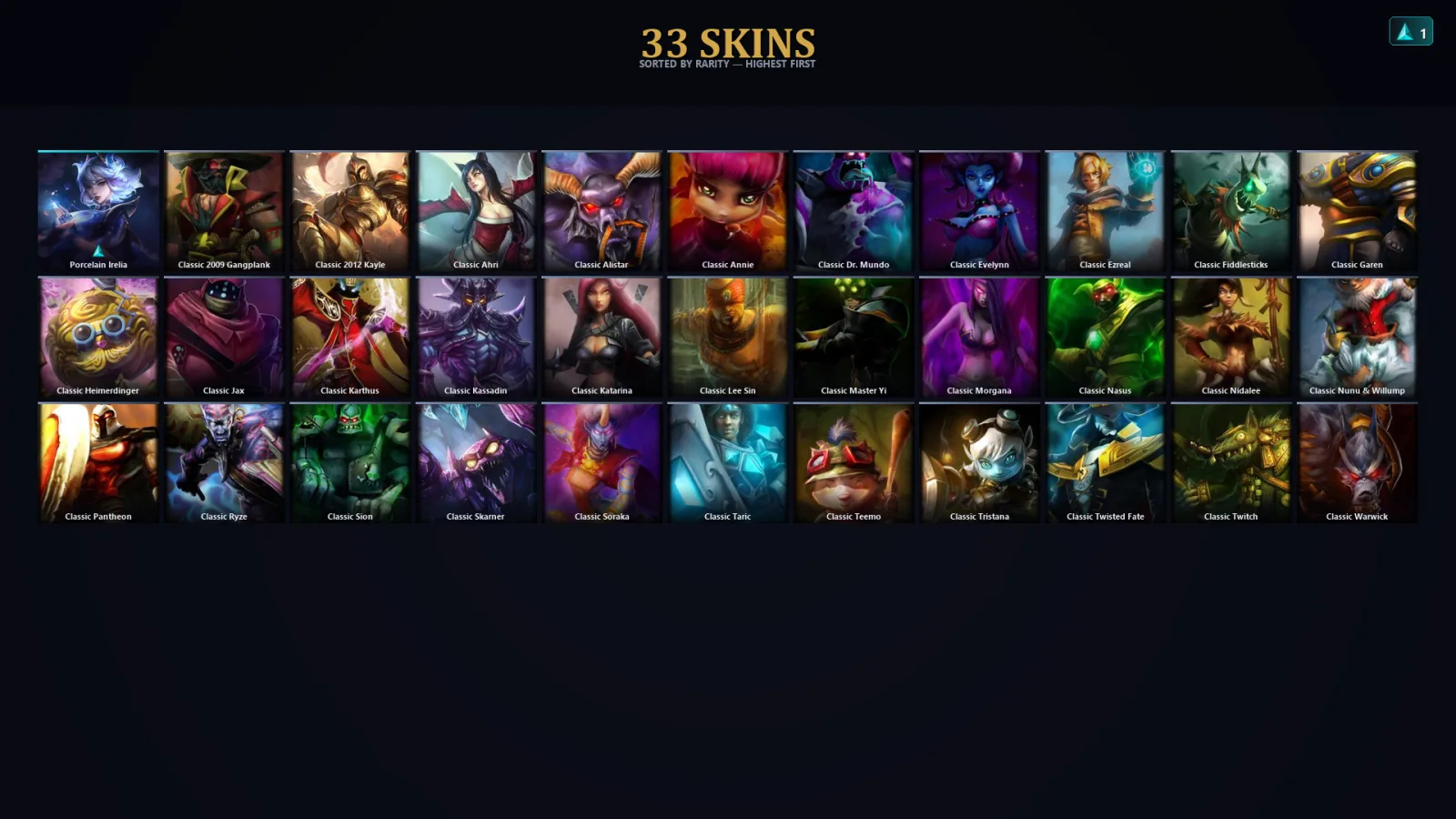 [LoL] | EUW | Level 37 | Silver II | 24 Champions | 1 Skins