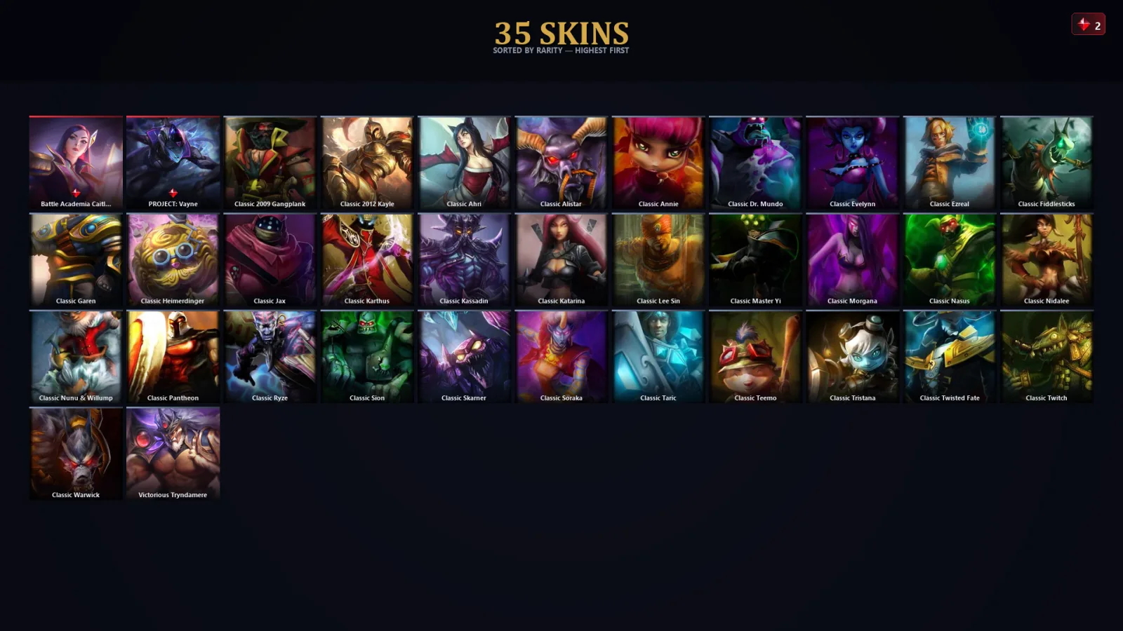 [LoL] | EUW | Level 43 | 38 Champions | 35 Skins