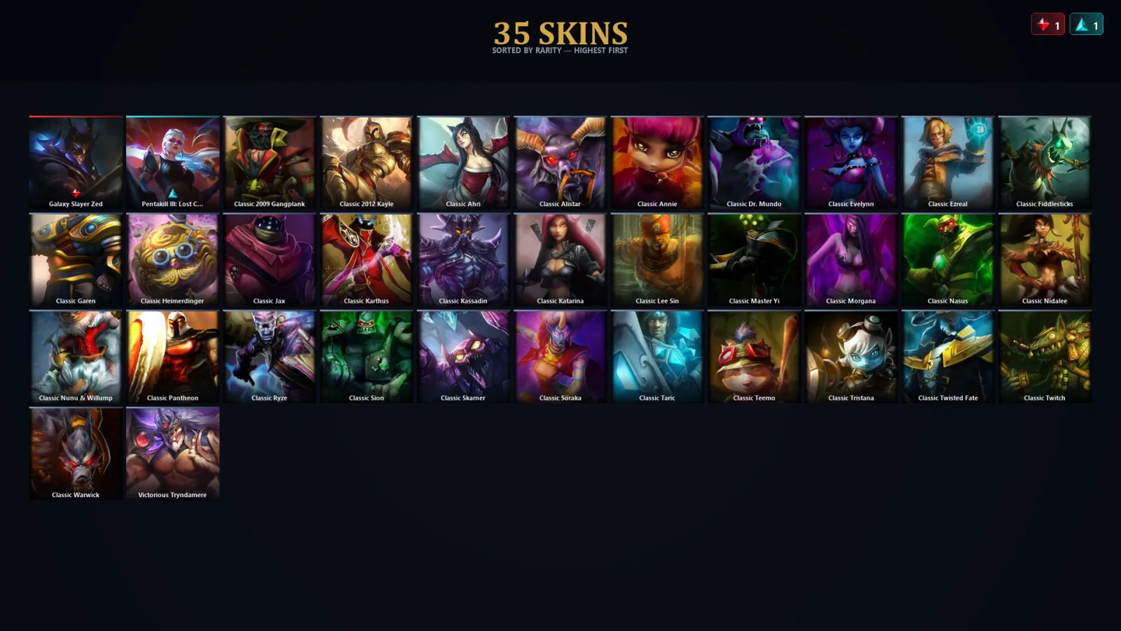[LoL] | EUW | Level 37 | Gold IV | 41 Champions | 35 Skins