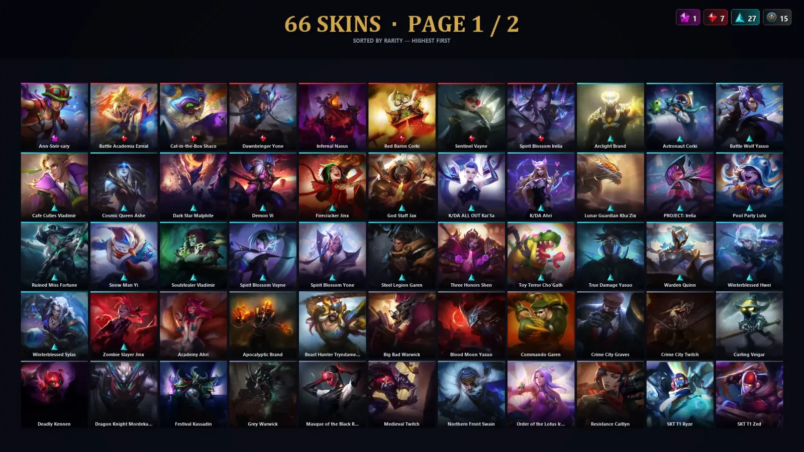 [LoL] | TR | Level 30 | Master | 172 Champions | 66 Skins | 114,674 BE — LoL account